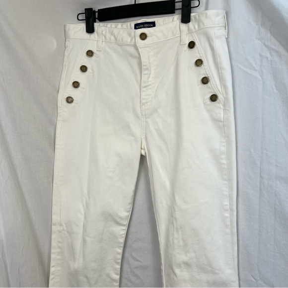 Ramy Brook Helena flare high-rise white jeans. - Picture 3 of 12